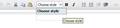 choose style dropdown